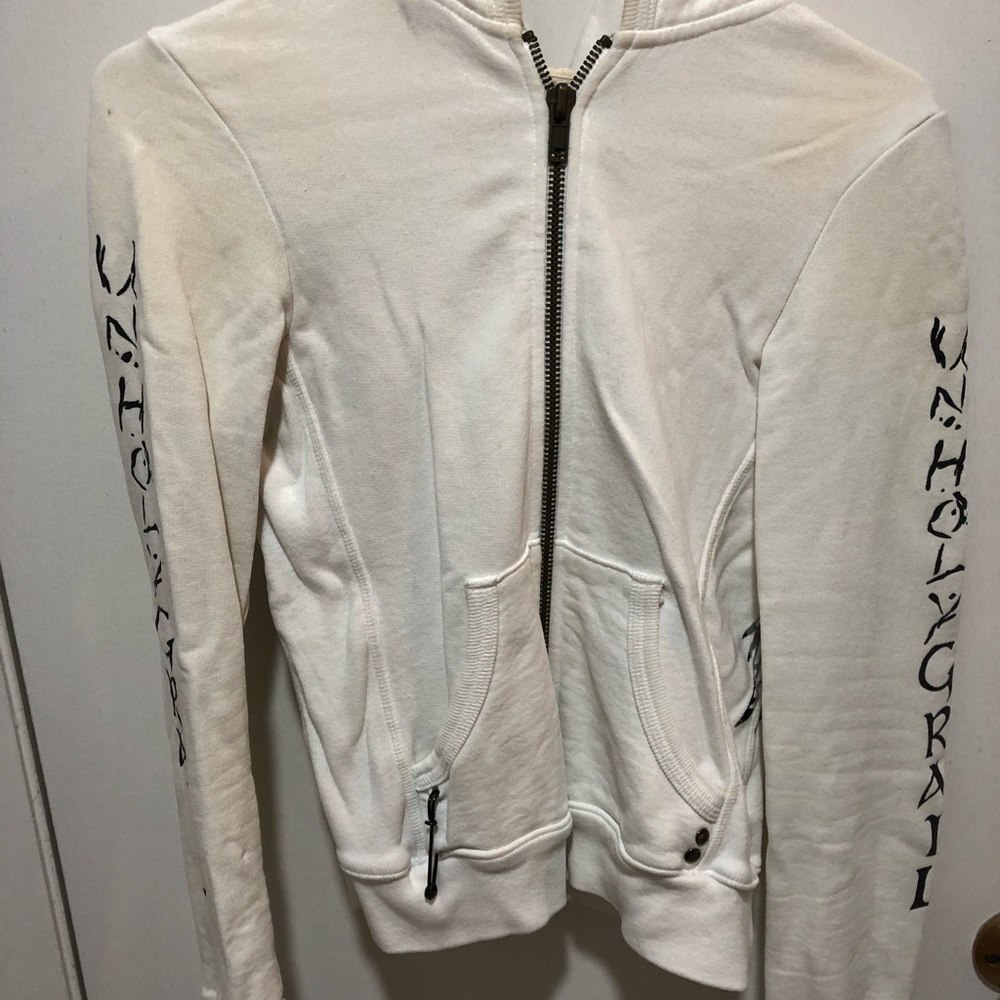 GUC Unholy Grail off- white zipper front hoodie 🐍 - Picture 2 of 6